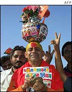 Victory scenes in Ahmedabad