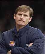 Glenn Roeder looks on anxiously against Fulham
