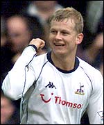 Steffen Iversen headed home Tottenham's equaliser