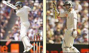 Langer glances a Craig White delivery for four, to bring up his 150