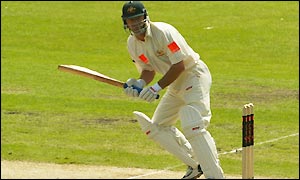 An outside edge from Waugh gifts James Foster an easy catch inside the first hour of play