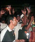 Opposition supporters in Mombasa