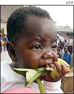 Baby forced to flee her home