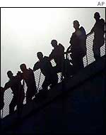 French soldiers disembarking from 