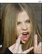 Canadian singer Avril Lavigne