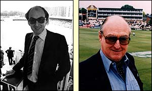 Test Match Special commentator Henry Blofeld pictured in 1981 and 2000