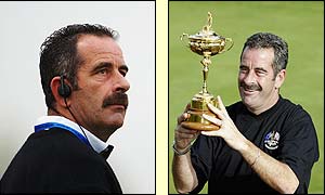 European captain Sam Torrance in action at the Ryder Cup