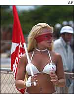 Lula supporter with flag