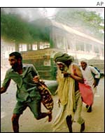 Scenes of the Babri mosque riots in 1992