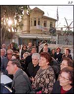 Greek Cypriots preparing to enter a Turkish zone