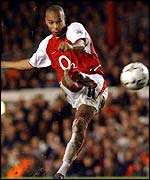 Arsenal striker Thierry Henry