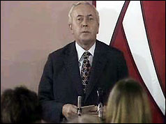 Harold Wilson addressing Labour members in Transport House