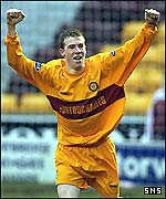 David Clarkson celebrates his first senior goal