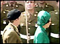 Queen Elizabeth inspects a guard of honour