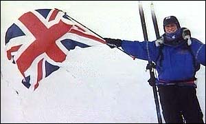 Andrew Cooney flies the flag