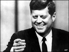 President John F Kennedy addresses a news conference in 1962