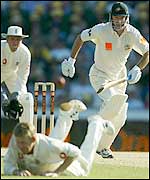 Steve Waugh on his way to a hundred