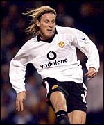 Diego Forlan scores against Burnley