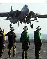 US aircraft carrier in Gulf