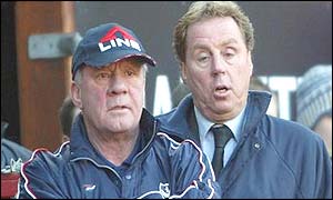 Jim Smith and Harry Redknapp on the Portsmouth bench