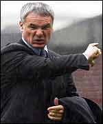 A furious Claudio Ranieri