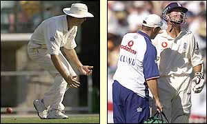 Vaughan scored 33 and a duck in the first Test