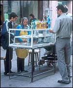Street vendor in Bucharest