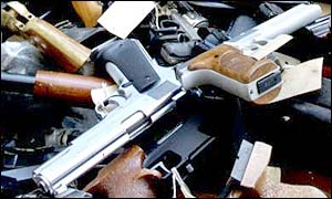 Confiscated guns on display