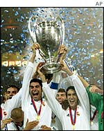 Real Madrid win last season's Champions League