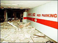 World Trade Center car park after bomb