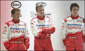 Cristano da Matta, Olivier Panis and test driver Ricardo Zonta filed questions from the press