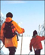 Two skiers set out
