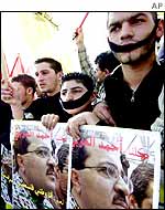 People demonstrate in favour of Ahmed Tibi's candidacy