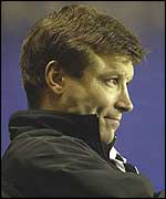 Newcastle director of rugby Rob Andrew looks on during the defeat to London Irish 