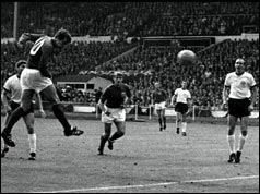 Photograph of Geoff Hurst in action