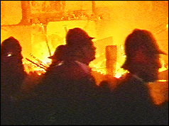 Police in Brixton during riot