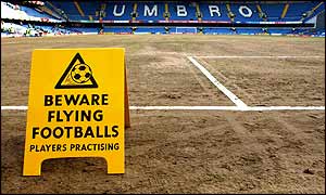 Chelsea's game against Charlton still went ahead on Saturday despite the poor condition of the pitch
