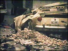 Remains of Admiral Blanco's car