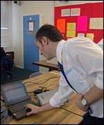 Man using a laptop