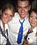 Party goers at an evening run by event firm SchoolDisco.com