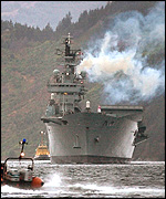 Ark Royal in Scotland on Monday