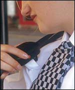 Police officer and radio