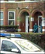 The scene outside the Crumpsall flat