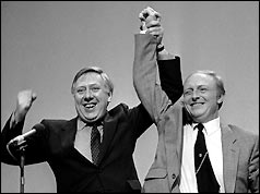 Roy Hattersley (left) and Neil Kinnock