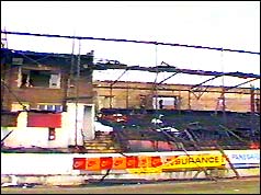 Burnt-out Sunwin stand, Bradford City Stadium