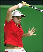 Kim Clijsters enjoyed one of the easiest wins of her career