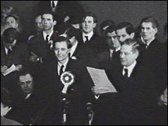 Eric Lubbock (with rosette) as result is announced
