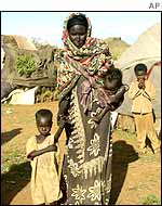 Somali woman with children