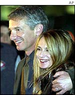 Director Ed Solomon with star Holly Hunter
