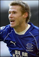 Everton striker Brian McBride